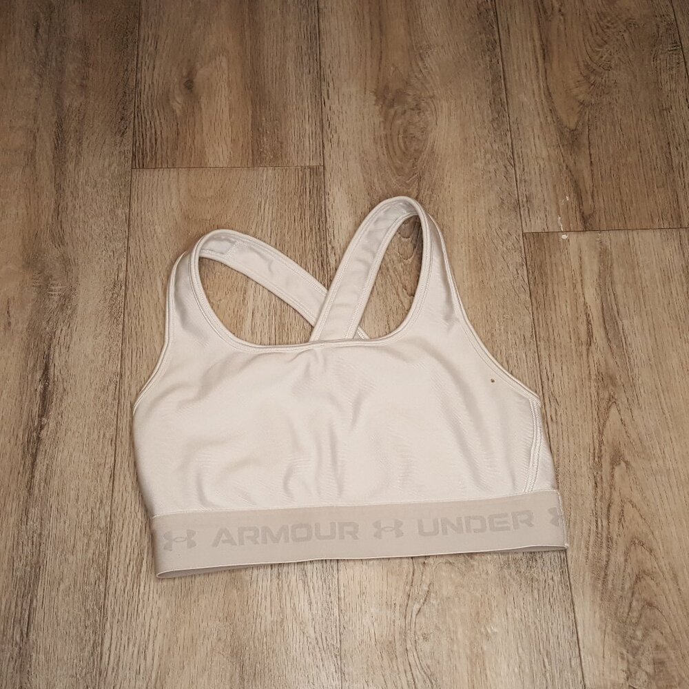 White UA Sports Bra